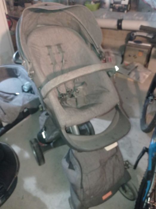 Коляска stokke Xplory 2 в 1 серая Оригинал, (зимний+летний комплект)