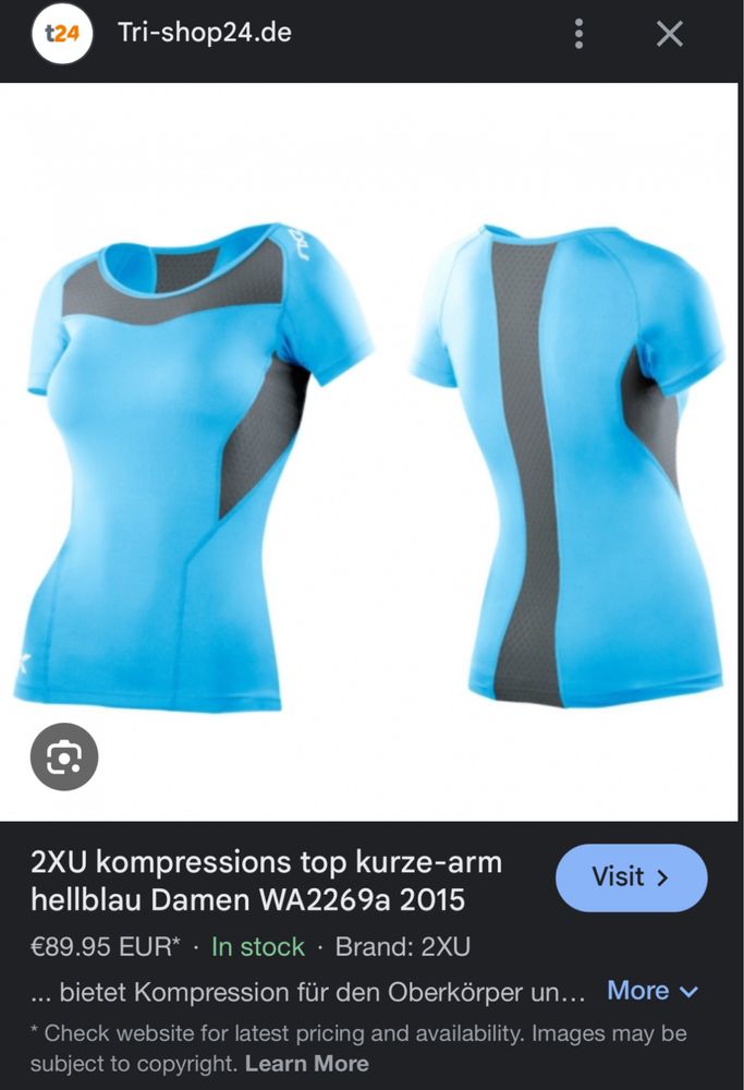 Tricou 2XU Dama Nou, XS, compresie