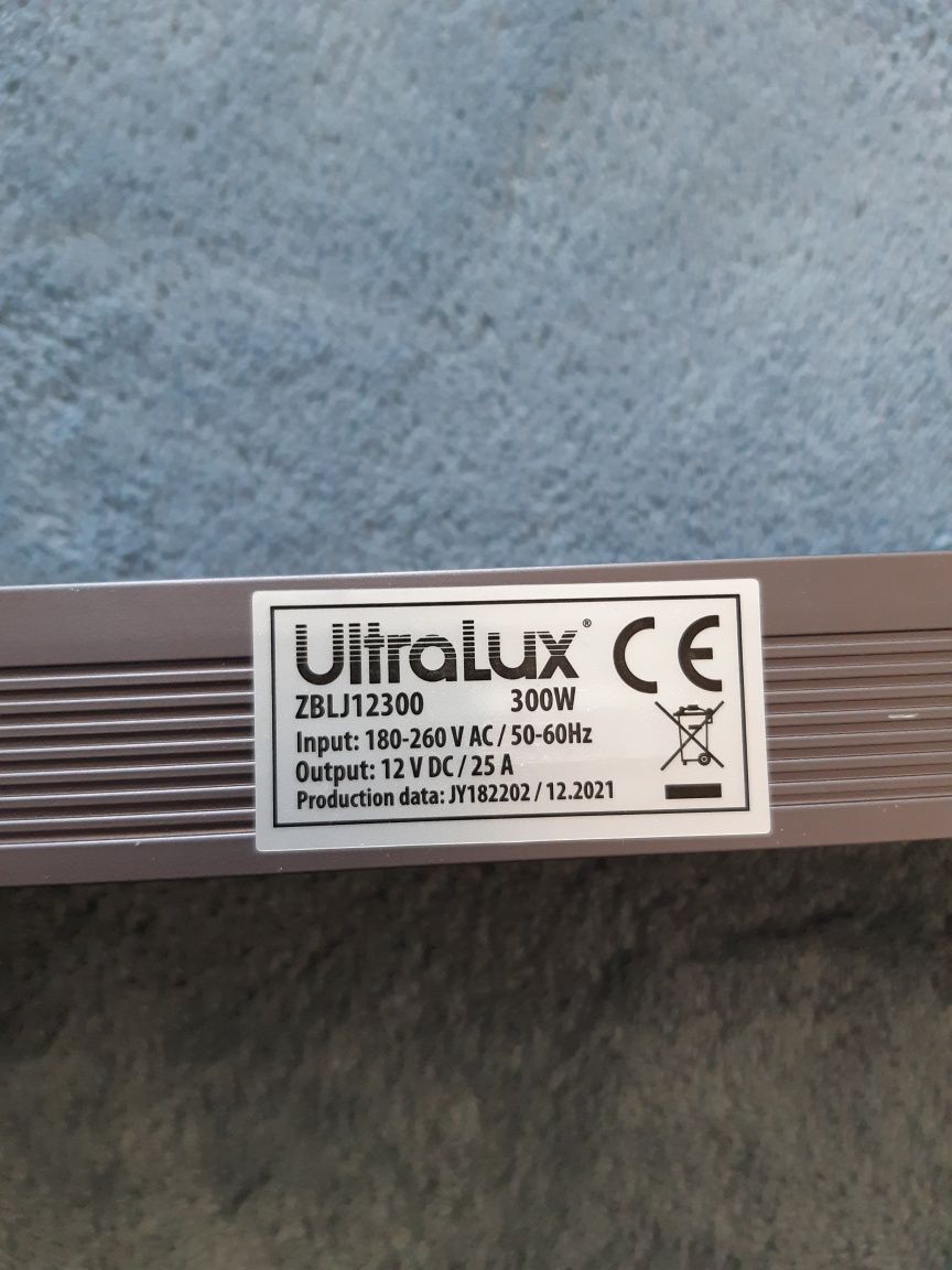 Захранване UltraLux, SLIM, 12V DC, 300W