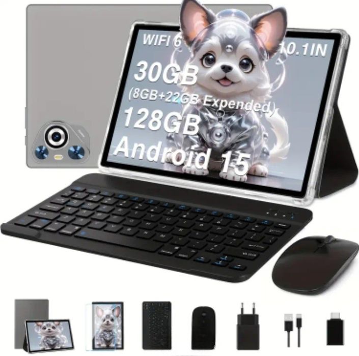 Нов таблет DGHRTI с Android 15, 10.1", 30GB RAM, 128GB ROM, 8-ядрен