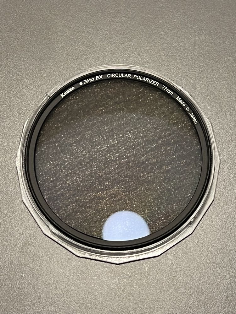 Vand filtru polarizare Kenko zeta EX 77mm ca nou ultraslim