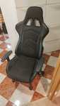 Scaun gaming ergonomic textil - piele