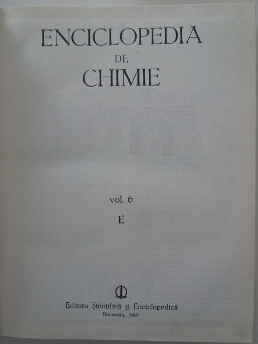 Enciclopedia de chimie - vol 6 (litera E)