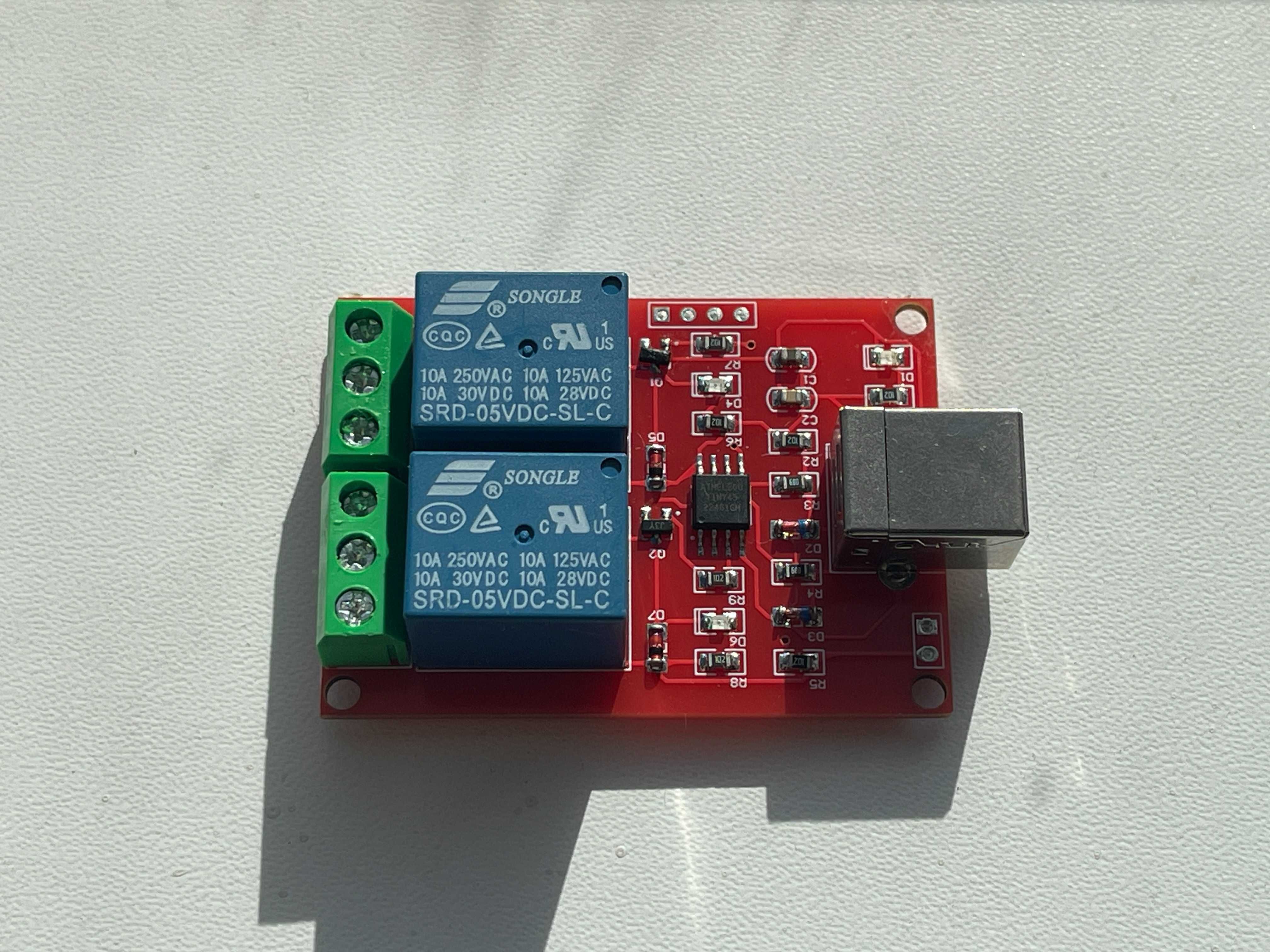 Modul USB cu 2 relee 250VAC 10A