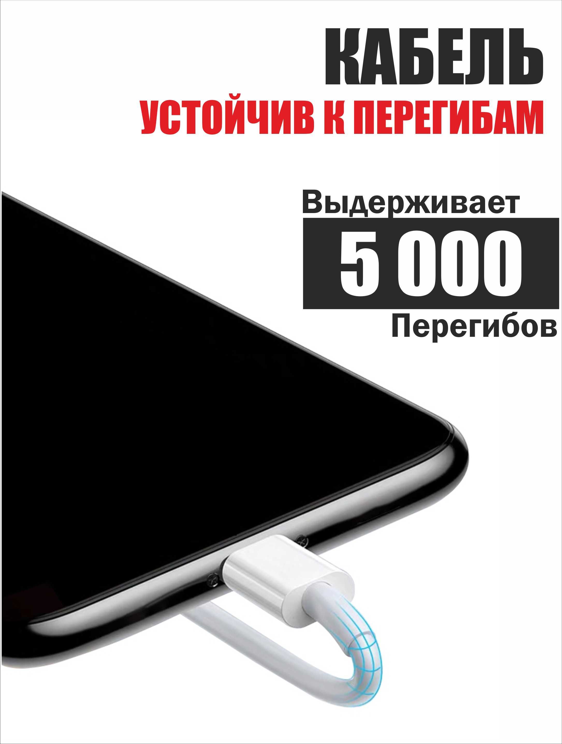 Кабель iPhone для быстрой зарядки телефона, планшета, 1 метр