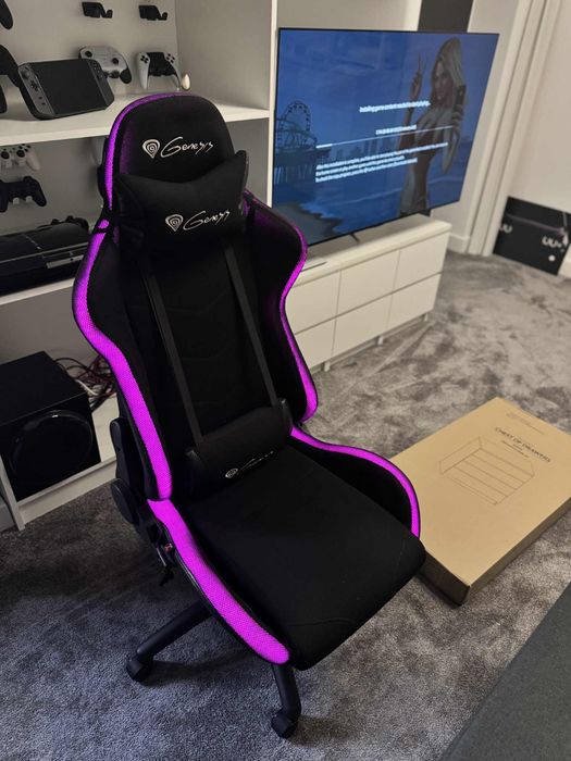 Scaun gaming  genesis cu lumini led