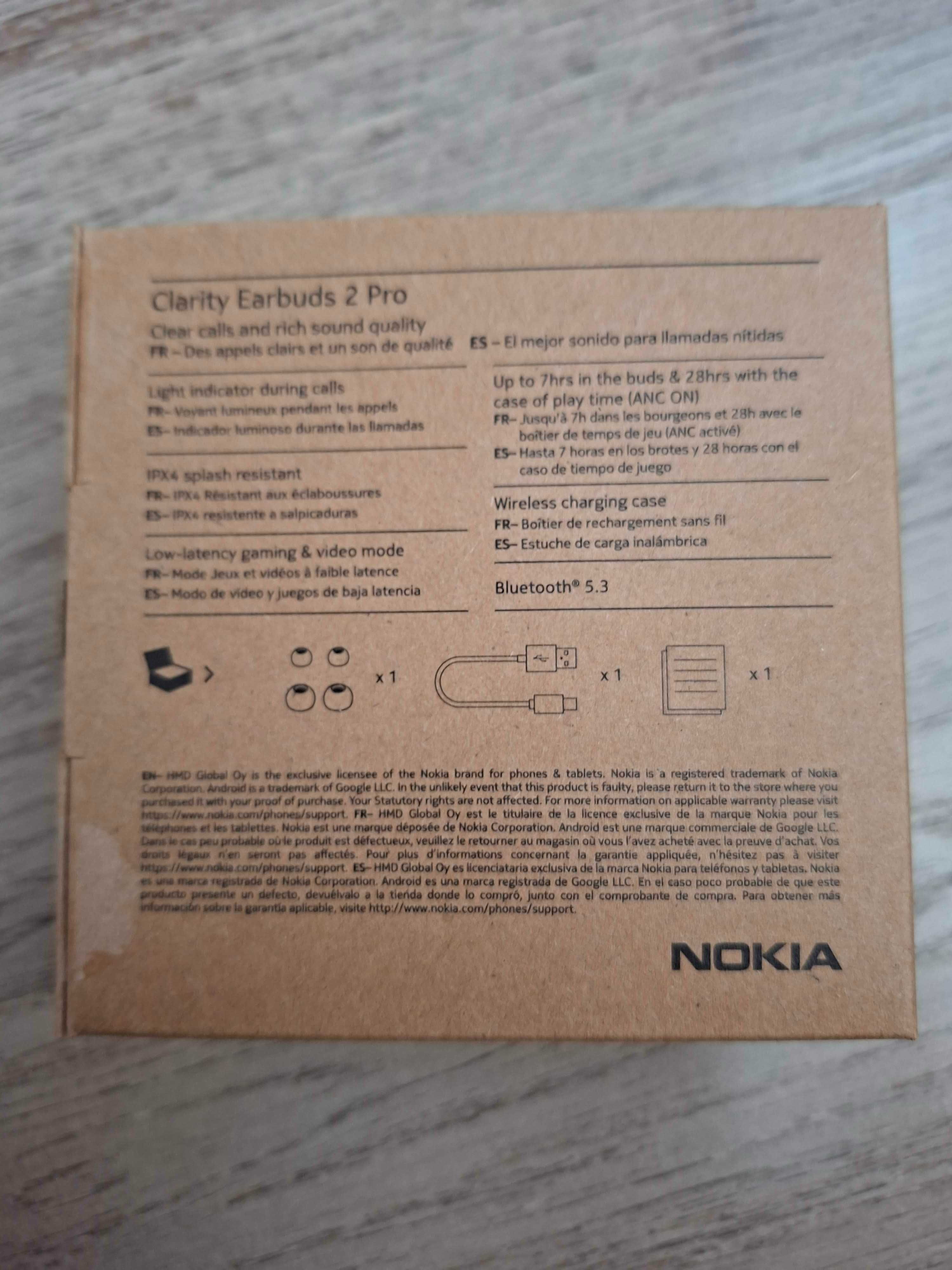 Безжични слушалки Nokia Clarity Earbuds 2 Pro, TWS-852W.