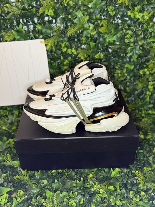 Adidasi/Sneakers Balmain Unicorn white and black