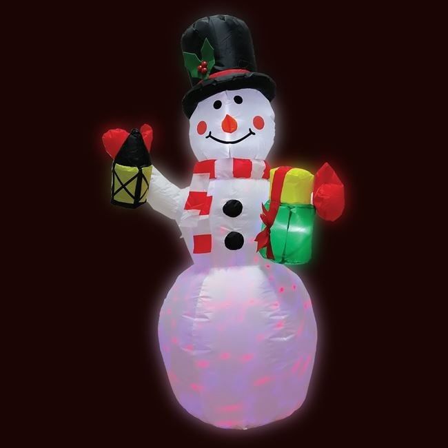Надуваем Снежен човек с LED светлини-120 см./Коледна украса/декорация