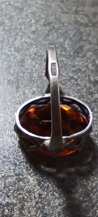 Серебряное кольцо 875 проба Цетрин винтаж СССР