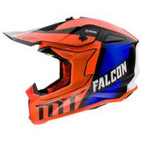 Casca moto/atv/cross/enduro MT Falcon Warrior portocaliu lucios