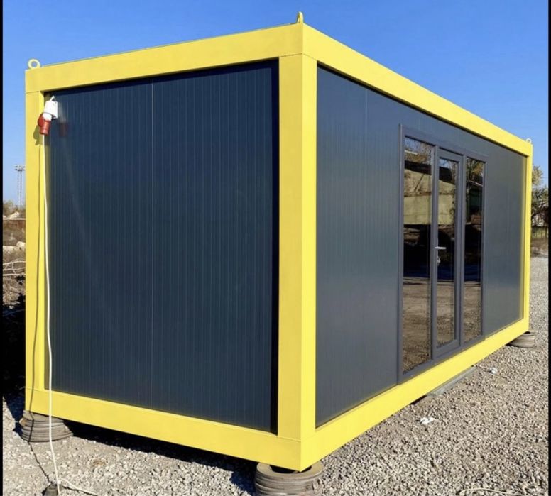 Container containere birou vitrina cafenea coffe shop parc auto