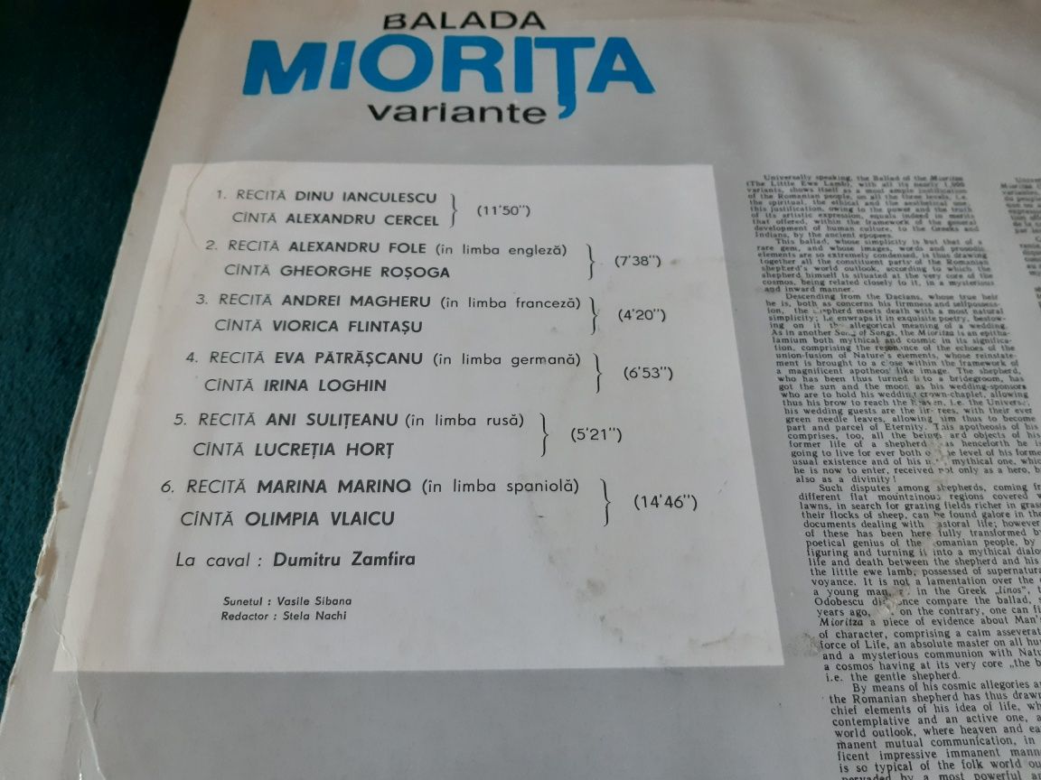 Vinil balada Miorita