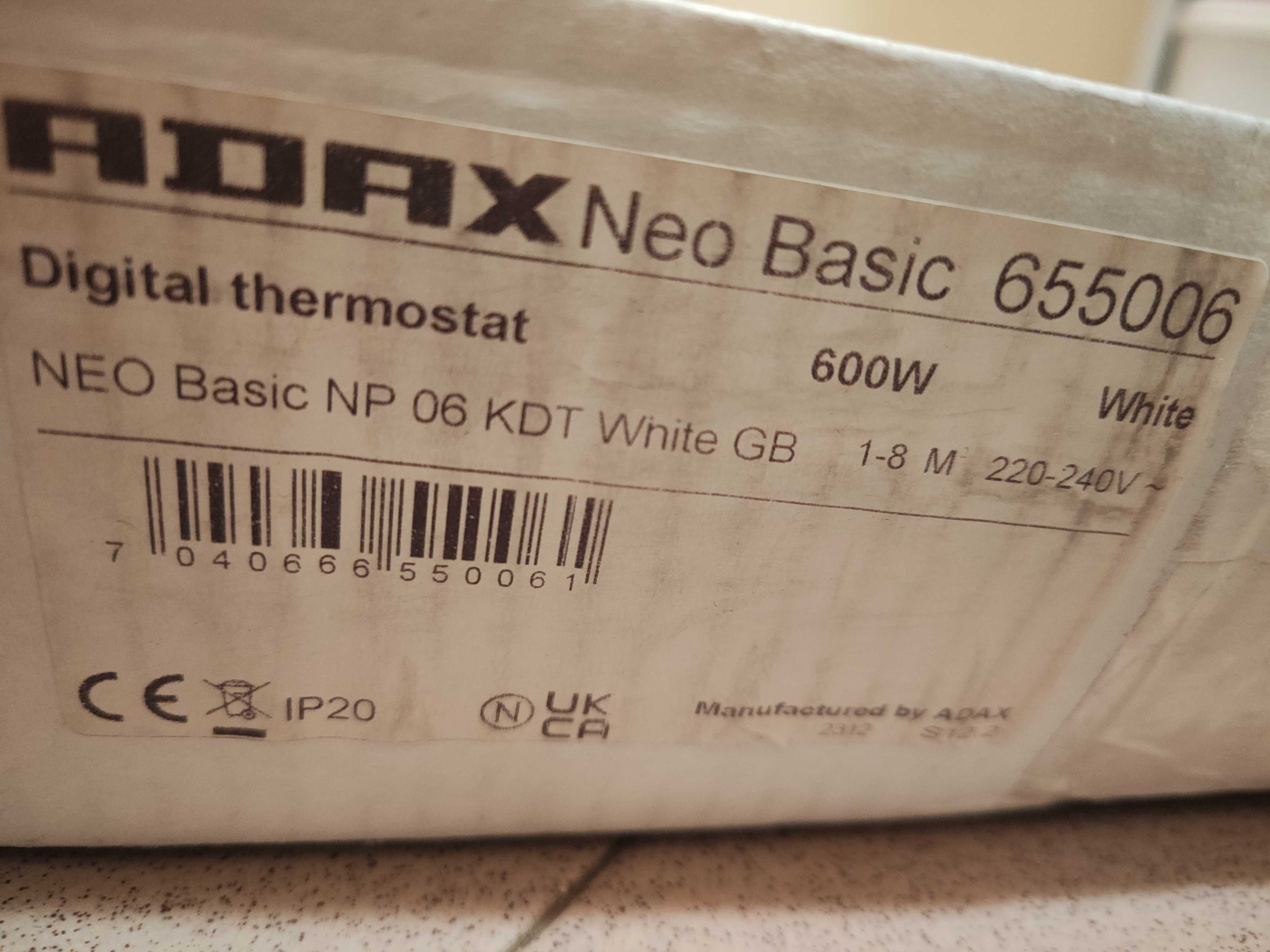 Нов ADAX neo np 06 kdt конвектор адакс дигитален термостат програматор