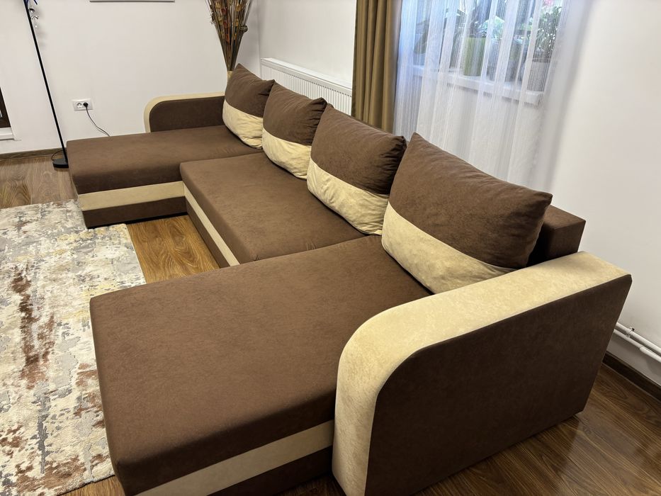 Vand Canapea extensibila in forma de U