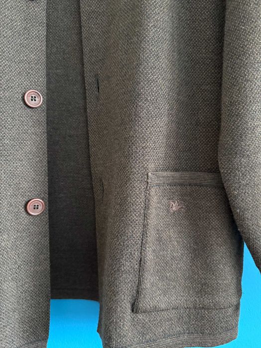 Като нов автентичен кардиган Burberry мериносова вълна за мъже L