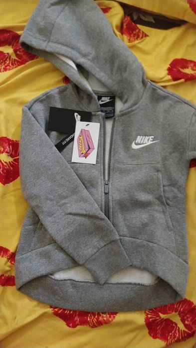 Hanorac nike gri cu fermoar