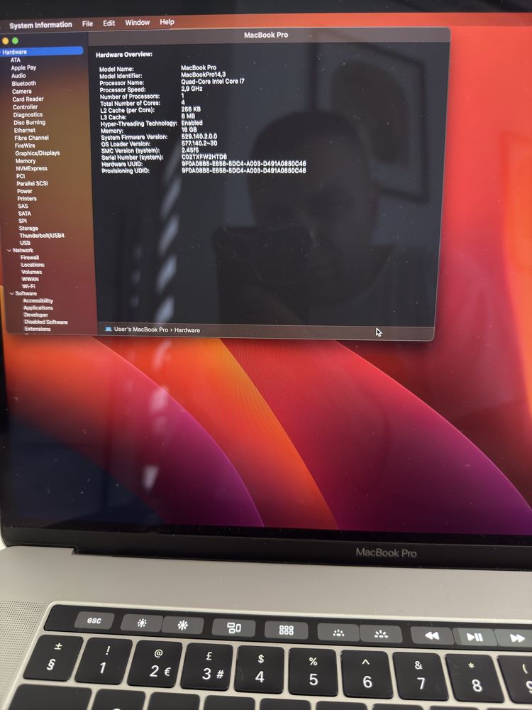 Macbook pro 15" A1707 (2017)