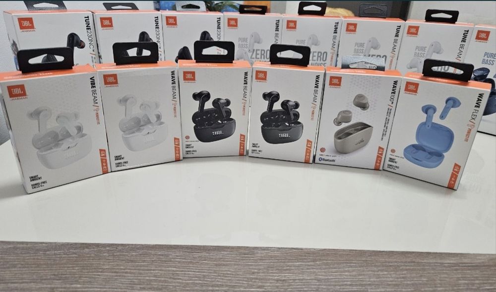 Casti in-ear JBL Wave Beam/Flex, True Wireless, Deep Bass, Sigilate!