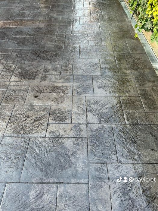 Beton amprentat decoratiuni gradina
