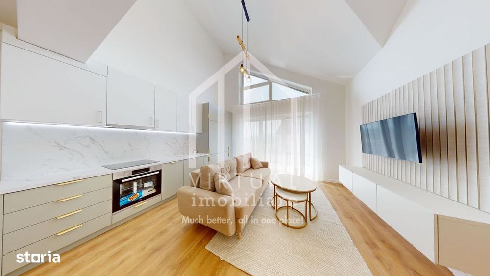 Penthouse 2 camere, 2 bai - mobilat si utilat modern