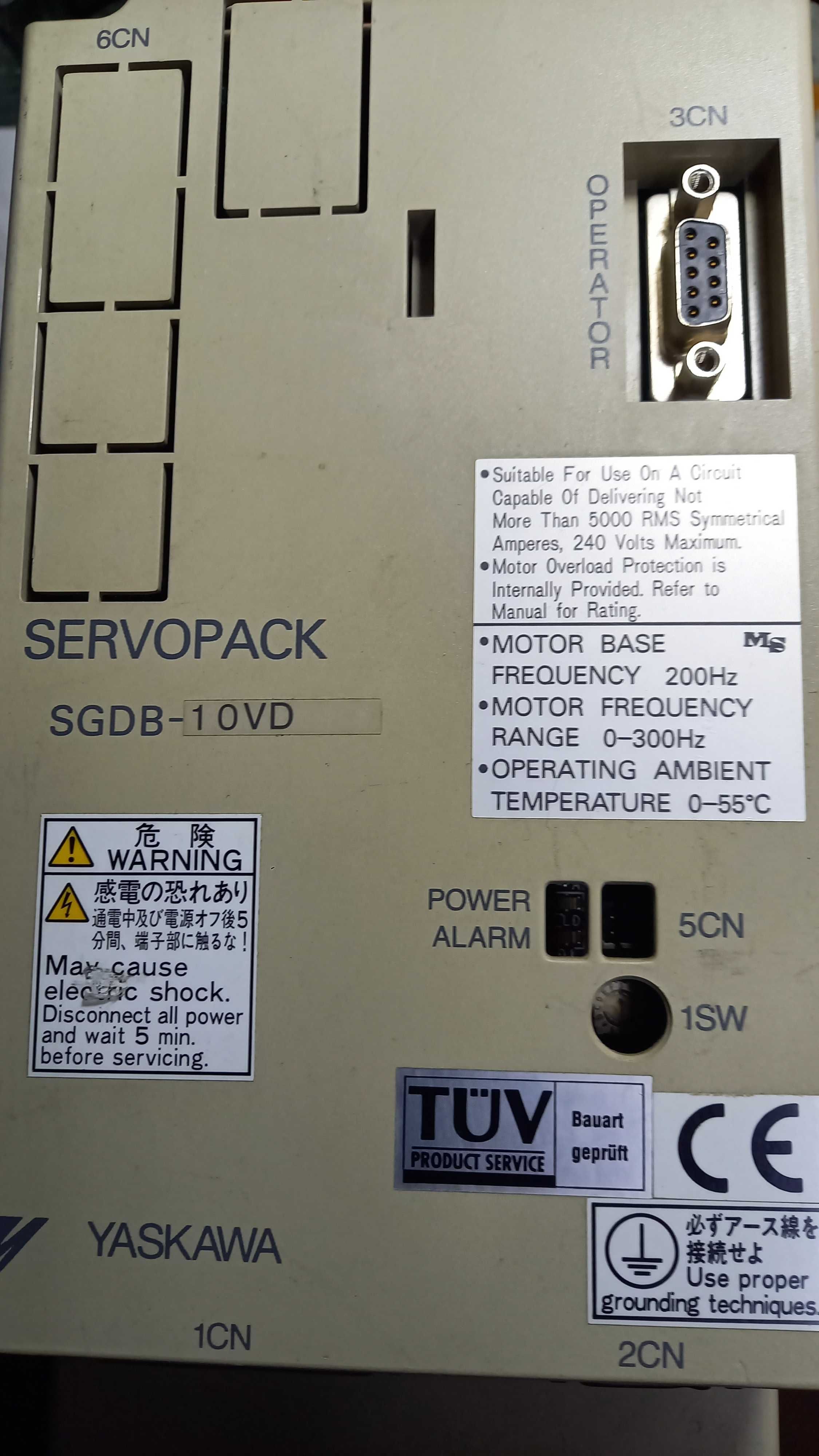 Yaskawa servopack sgdb 10vd :15  vd ,20 vd, cacr sr03be12g-e