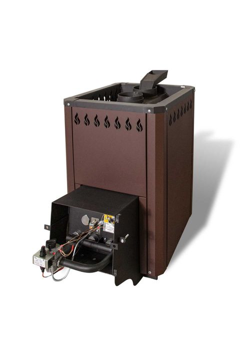 Печь для бани Курган газовый  ДГ газ-дрова 16 (с горелкой)