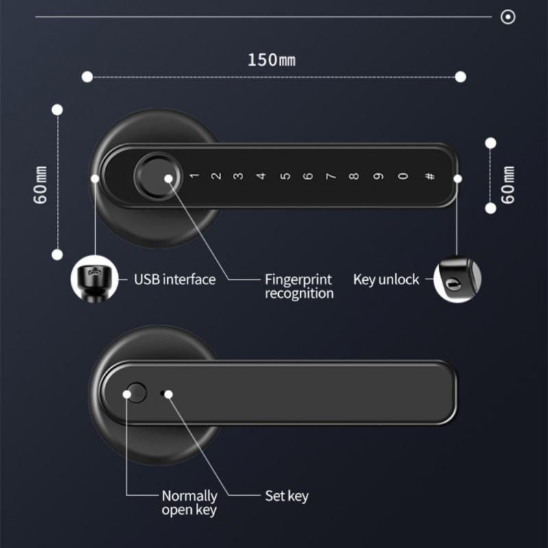 Умный биометрический дверной замок Bluetooth Tuya Smart, Smart lock