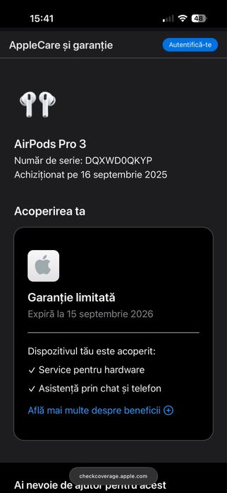 AirPods Pro 3 - noi desigilate cu factura Altex si garantie