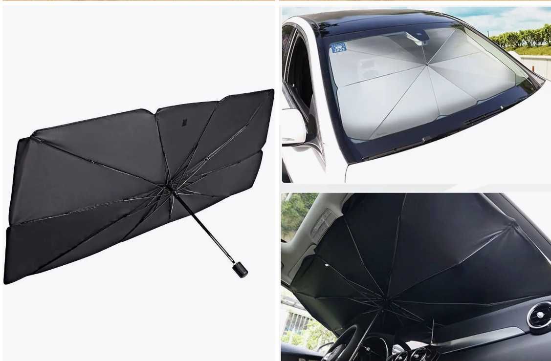 Зонт автомобильный солнцезащитный на лобовое стекло зонтик мошинага