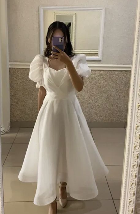 Платье белое бальное напрокат