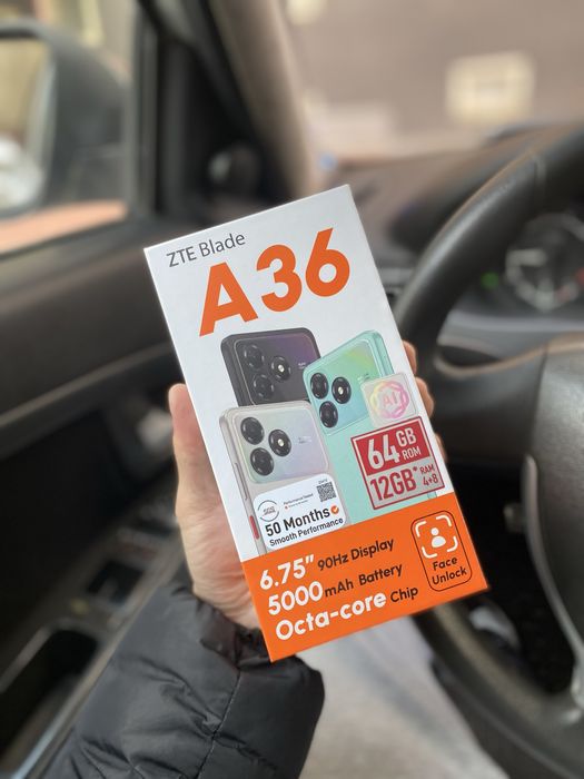 Телефон Новый запечатанный ZTE Blade A36