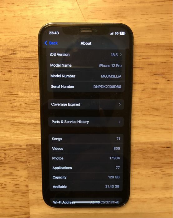 Iphone 12 pro graphite 128 GB