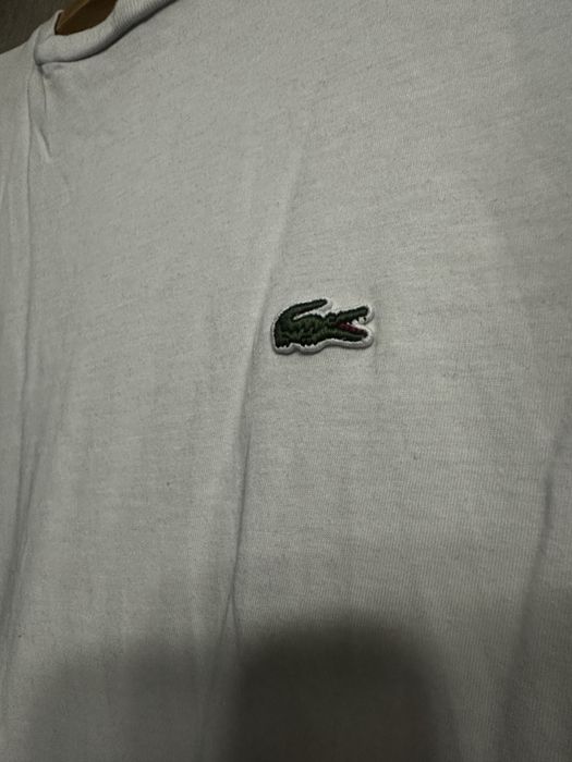 Мъжка бяла тениска Lacoste размер M!