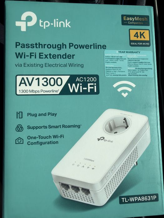 Adaptor Powerline TP-LINK AV1300 Wi-Fi Extender TL-WPA8631P