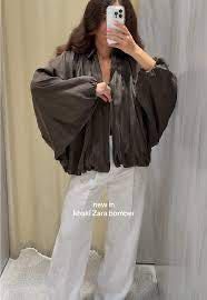 ZARA БОМБЪР ЯКЕ, цвят каки, есенно яке, размер S/M