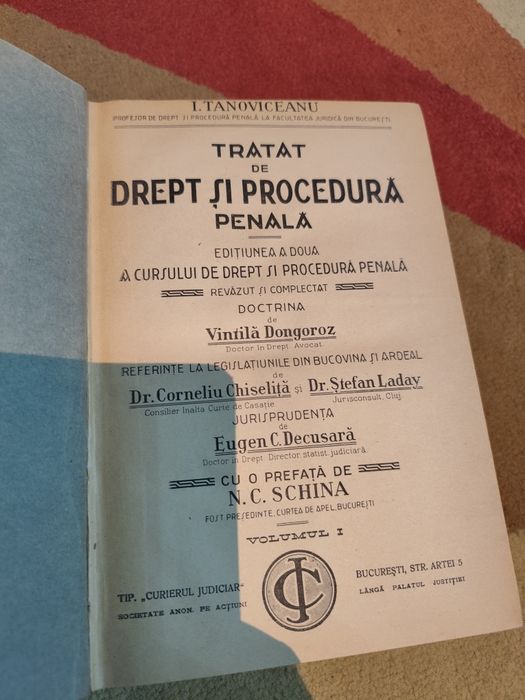 Tratat drept procedura penala Tanoviceanu Dongoroz