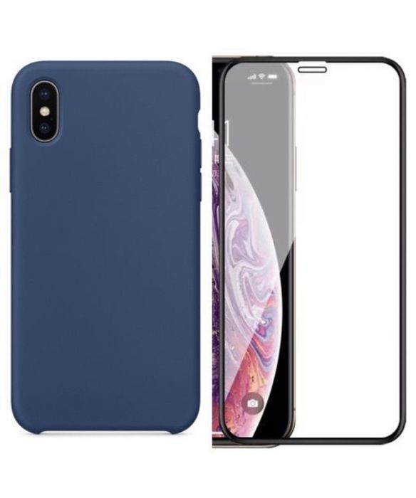 Husa Silicon X Level si Folie Sticla Curved 21D Iphone X XS XR XS MAX