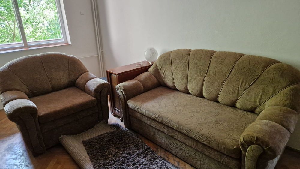 Canapea extensibila cu 2 fotolii extensibile