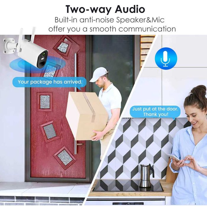Camera Video 5Mp Panou Solar 4G Full HD 1080p cu acumulatori 15000mAh