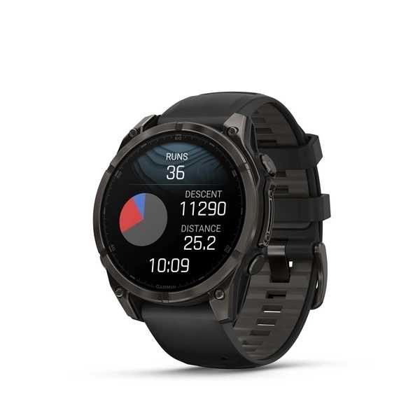 Garmin Fenix 8 47 mm, AMOLED, Sapphire Carbon Gray DLC Titanium