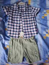 Vând cămașă cu mânecă scurtă (36M), cămașă cu pantalon scurt Pepco(98)