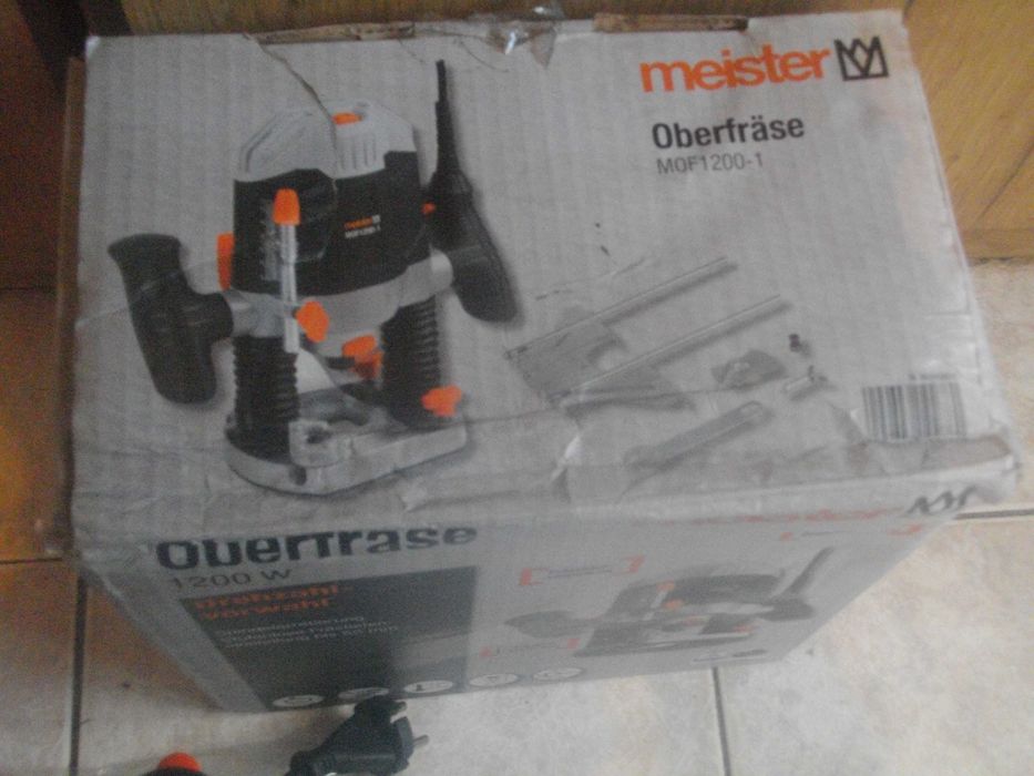 Нова Оберфреза 1200W Meister/Гедория/Bosh 24V Зарядно Акумулатор-Немск