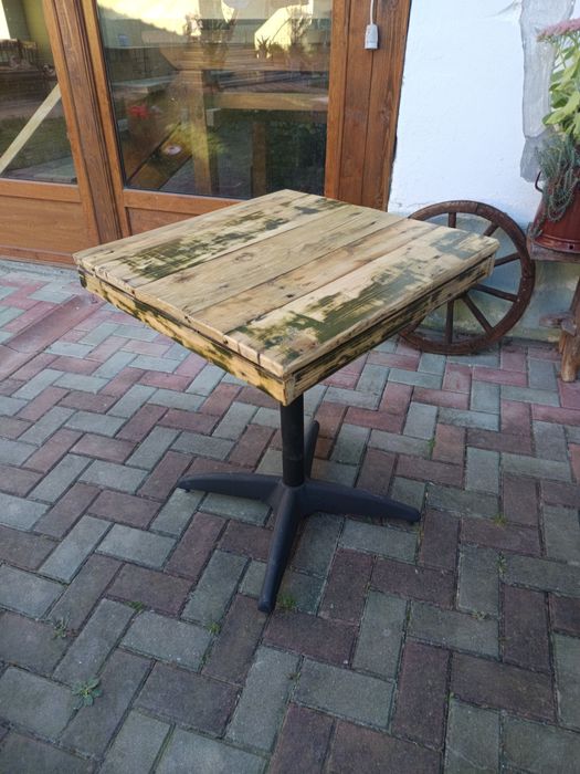 Masa exterior blat lemn recuperat