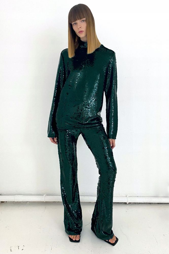 Брюки в пайетках ZARA