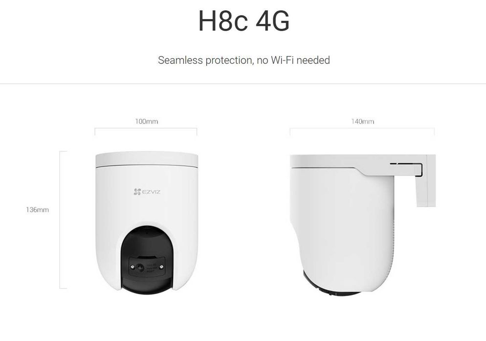 Ezviz H8c 4G 3MP (WIFI siz Sim kartada kamera | камера наблюдения