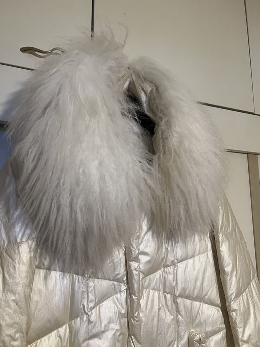 Зимно яке с естествен косъм яка