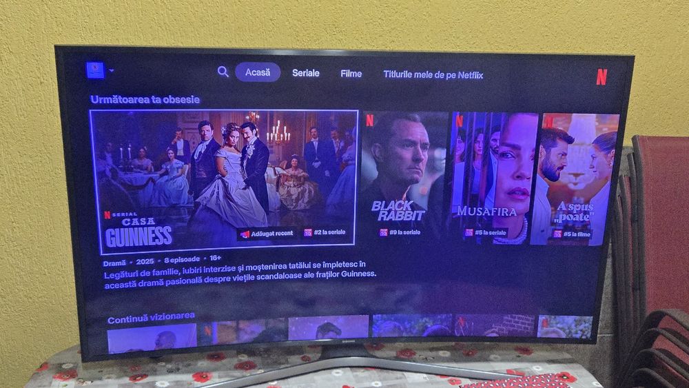 Televizor smart tv curbat 4K Samsung 55MU6202 de 138 cm
