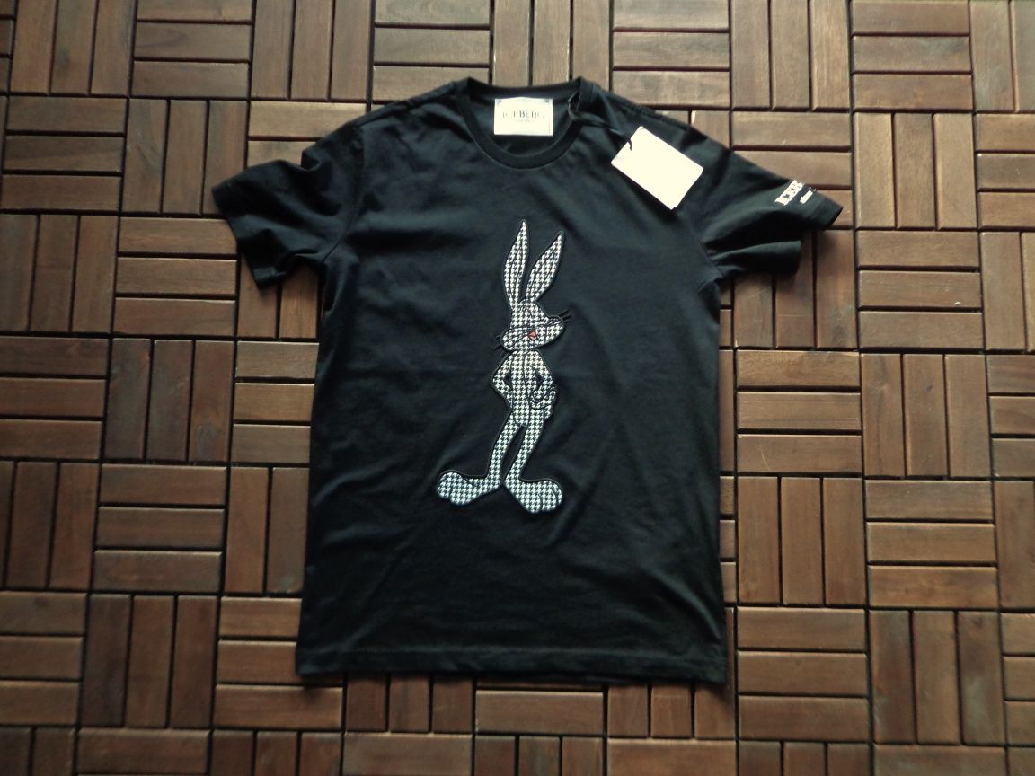 Мъжка тениска Iceberg Black T-shirt With Cartoon Detail Bugs Bunny