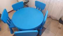 Masa mammut + 5 scaune ( ikea, pt copii)